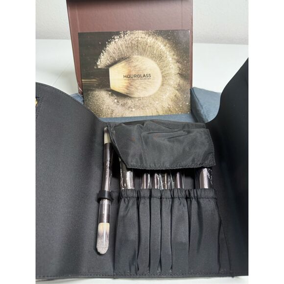 NIB Hourglass Set of 7 Travel Brush Set with Vegan Leather Case - Picture 11 of 13